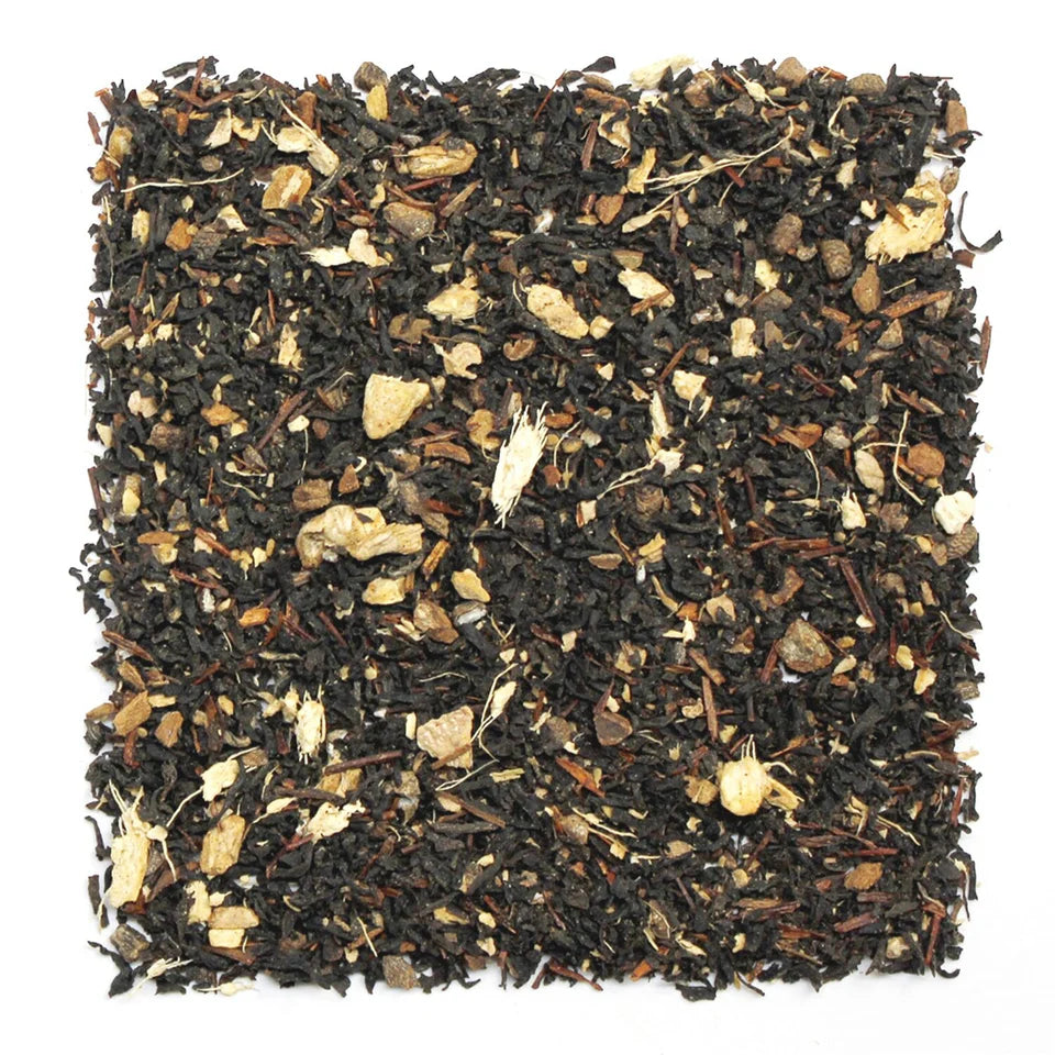 Noteworthy Selections Classic Chai Loose Leaf Tea on white background.