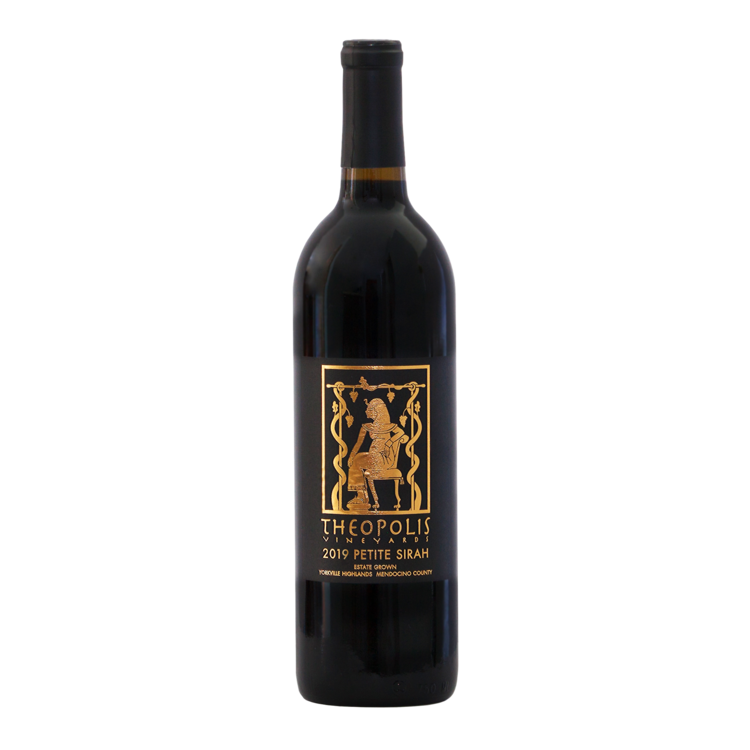 Bottle of 2019 Estate Grown Petite Sirah Wine