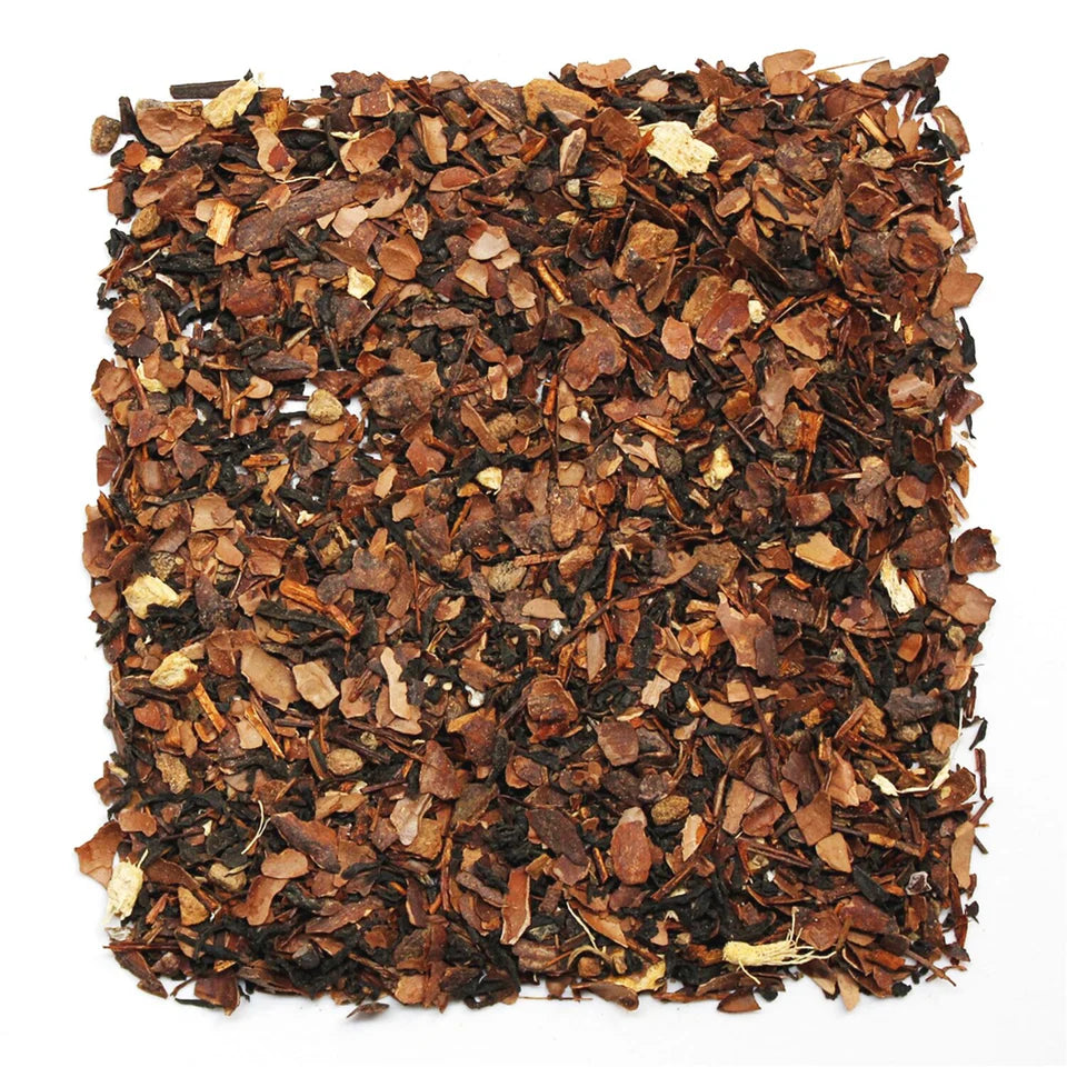 Cacao Chai Loose Leaf Tea on white background