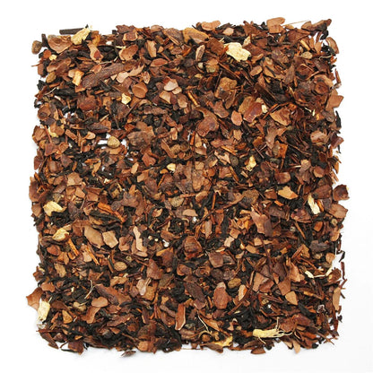 Noteworthy Selections Cacao Chai Loose Leaf Tea on white background.